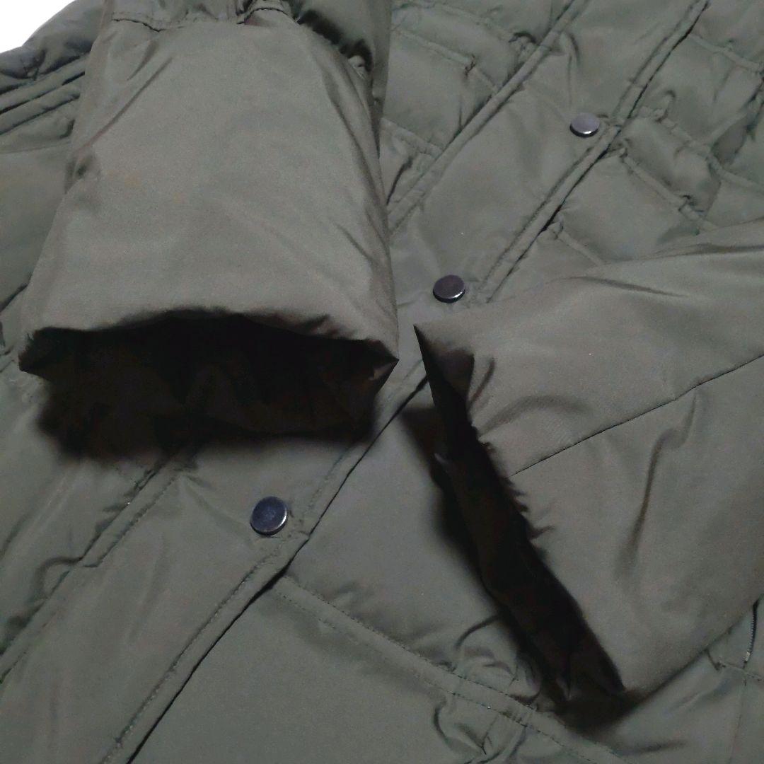 【Leilian】レリアン　ロングダウンコート　 防寒　9号　カーキ色　Aライン