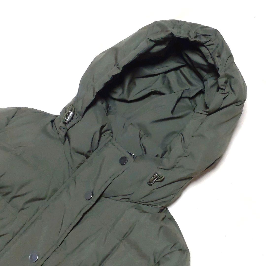 【Leilian】レリアン　ロングダウンコート　 防寒　9号　カーキ色　Aライン