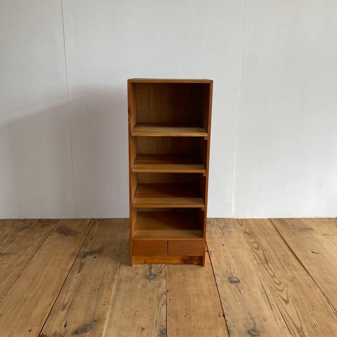 アンティーク 木製 オープンラック 飾り棚 引き出し 昭和レトロ z678