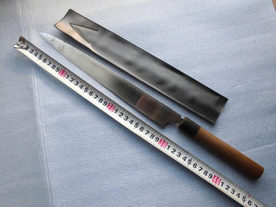 正本総本店 本霞 柳刃３００mm 藤次郎で研ぎ直し済