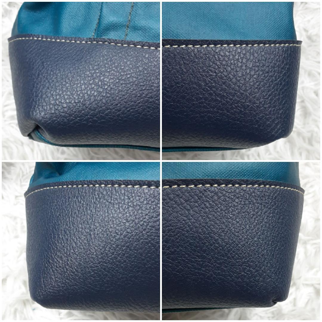美品◎豊岡鞄 トートバッグ ビジネスバッグ ショルダーバッグ 緑 2way
