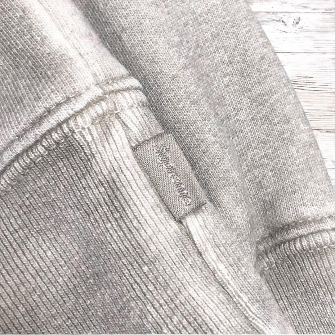SUPREME シュプリーム パーカー 刺繍ロゴ グレー XL 0731