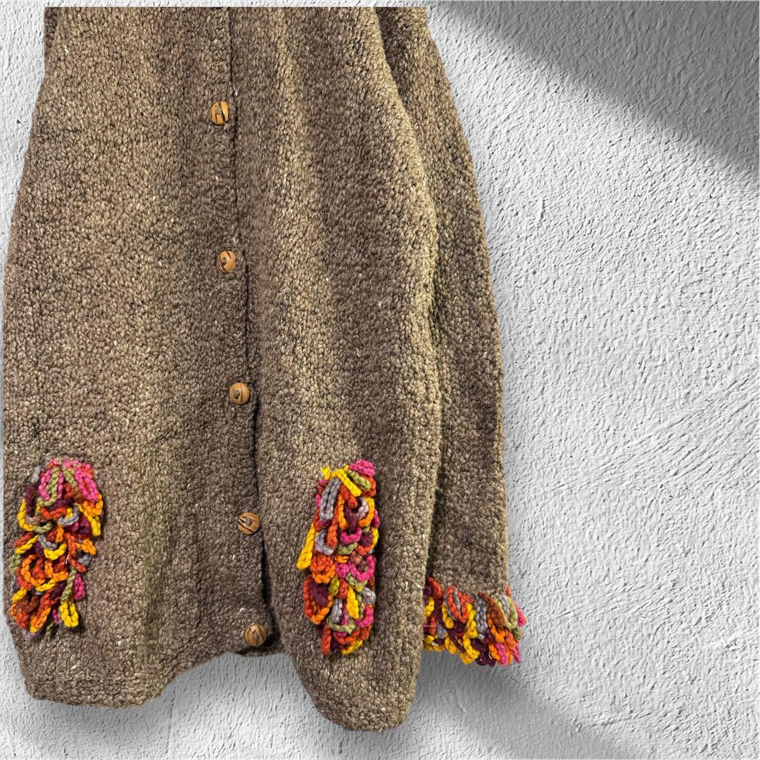 PACHAMAMA /パチャママ ヴィンテージ　ハンドメイド　カーディガン