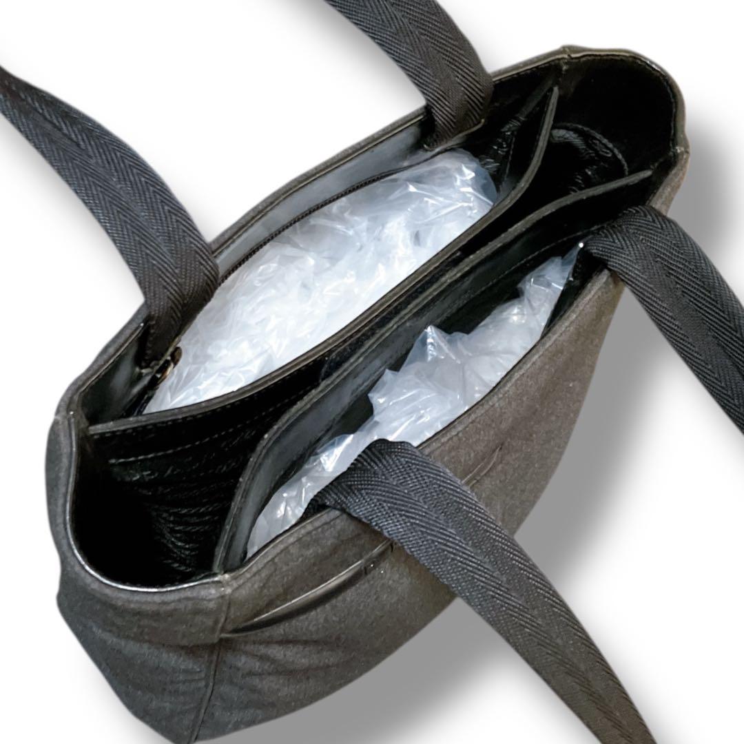 プラダスポーツ イタリア製 デニム トートバッグ ハンドバッグ ブラック系