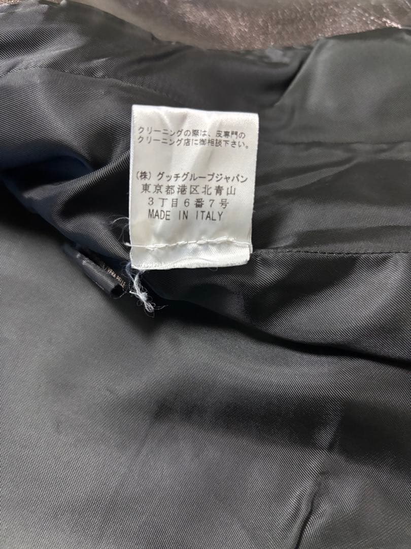 GUCCI ブラック レザージャケット