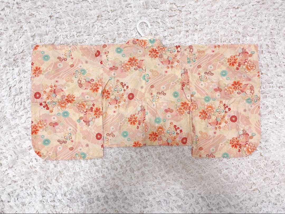 七五三 3歳 女の子 着物 被布エプロン セット 和柄 ハンドメイド セパレート