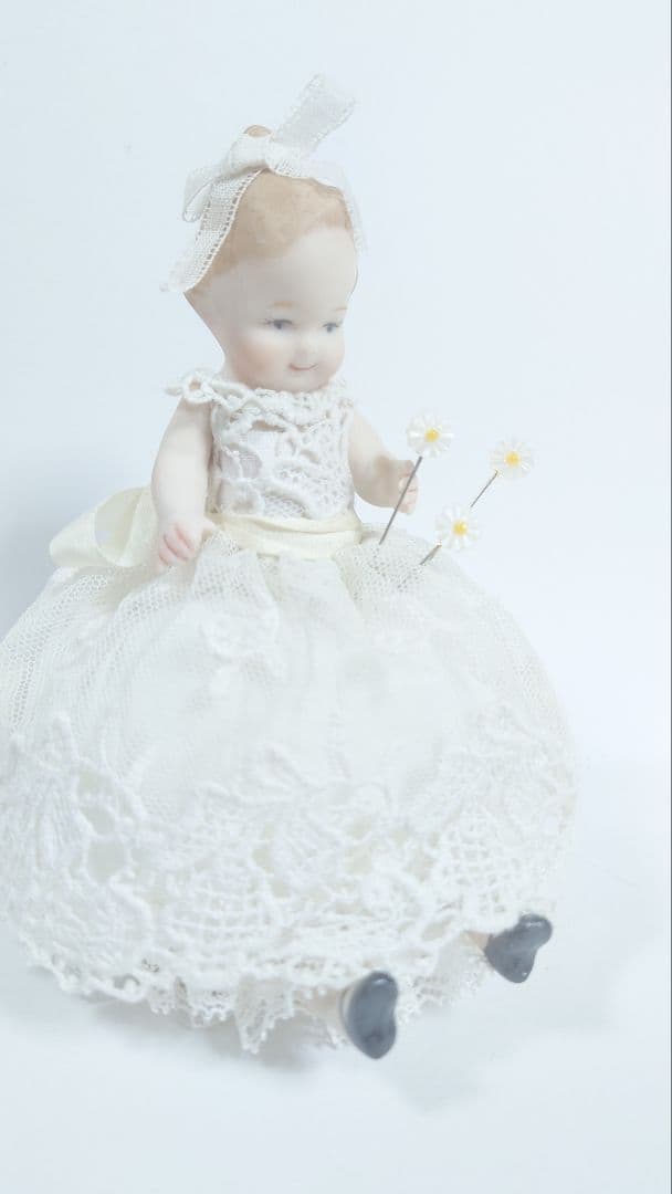 オピちゃんのピンクッション　アンティークレース