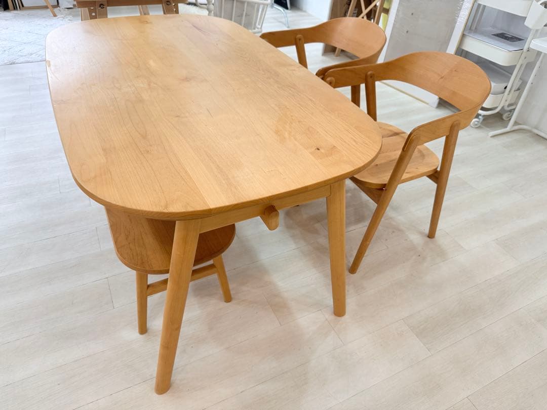 KEYUKA ヨナス ダイニングテーブル アームチェア 2脚 ＋ベンチセット