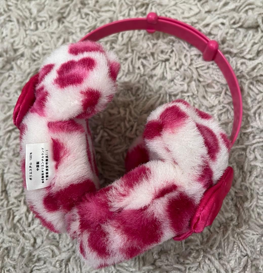 ディズニー ヒョウ柄 ピンク イヤーマフ