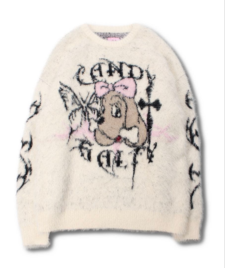 【1月迄の出品】GALFY/ガルフィーふわふわダークキャンディーニット