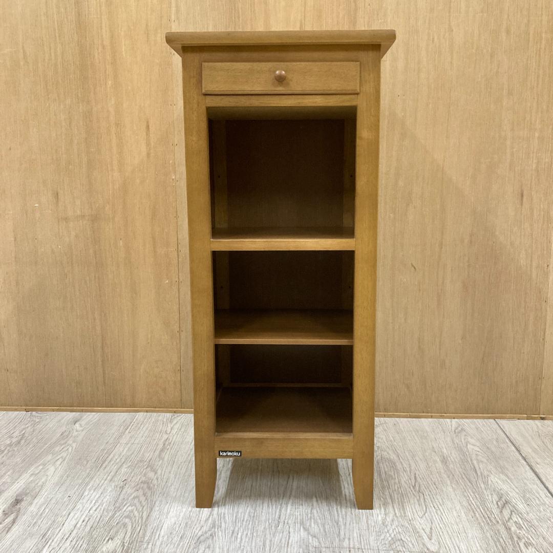 【カリモク】電話台　ラック　棚　花台　サイドチェスト　スリッパラック