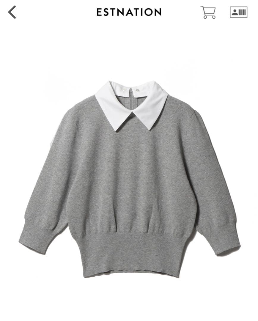 ESTNATION 2WAY 襟付きハーフスリーブ ニット 完売品　美品