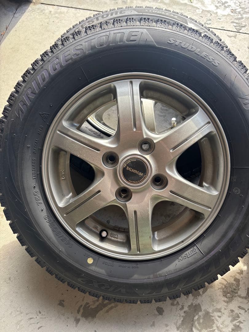 バリ溝早い者勝ち　必ず同時購入　145/80R13 アルミホイールセット　②