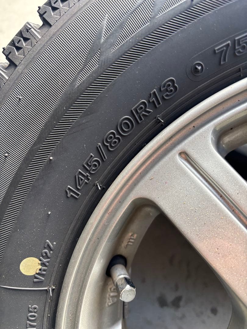 バリ溝早い者勝ち　必ず同時購入　145/80R13 アルミホイールセット　②