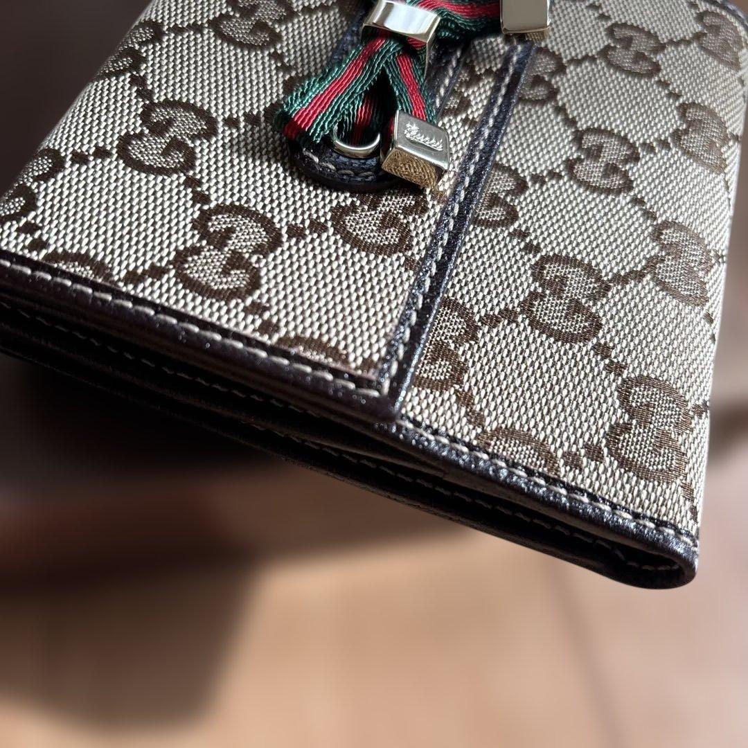 GUCCI シェリーライン　リボン　二つ折り財布