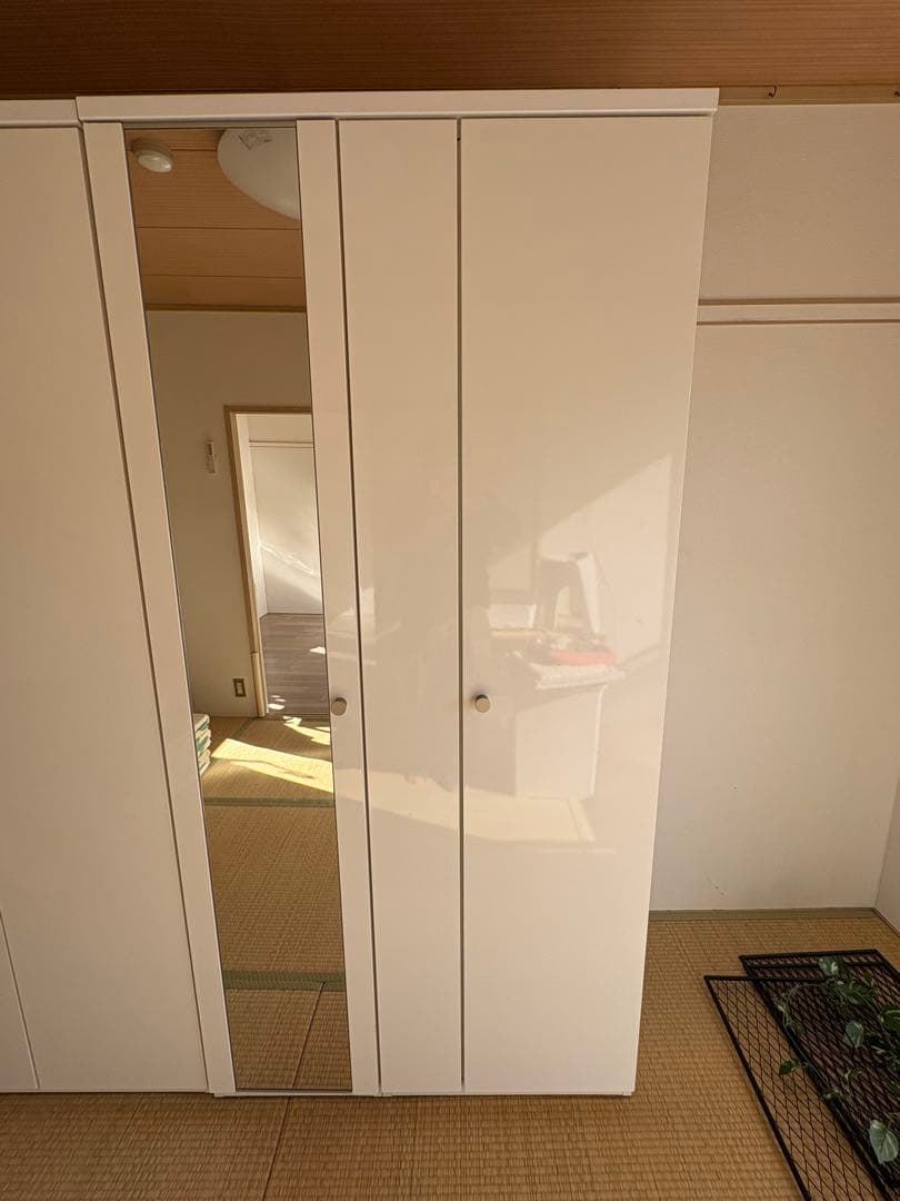 ①【引取or直配送】ニトリ　ワードローブ　クエス　100 ホワイトQUESS