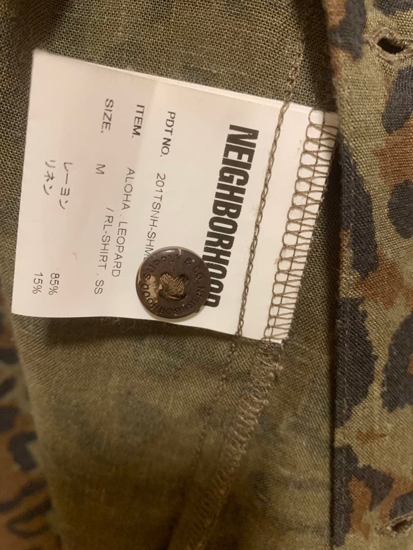 【美品】ネイバーフッド 20SS レオパードシャツ B’z 稲葉着用