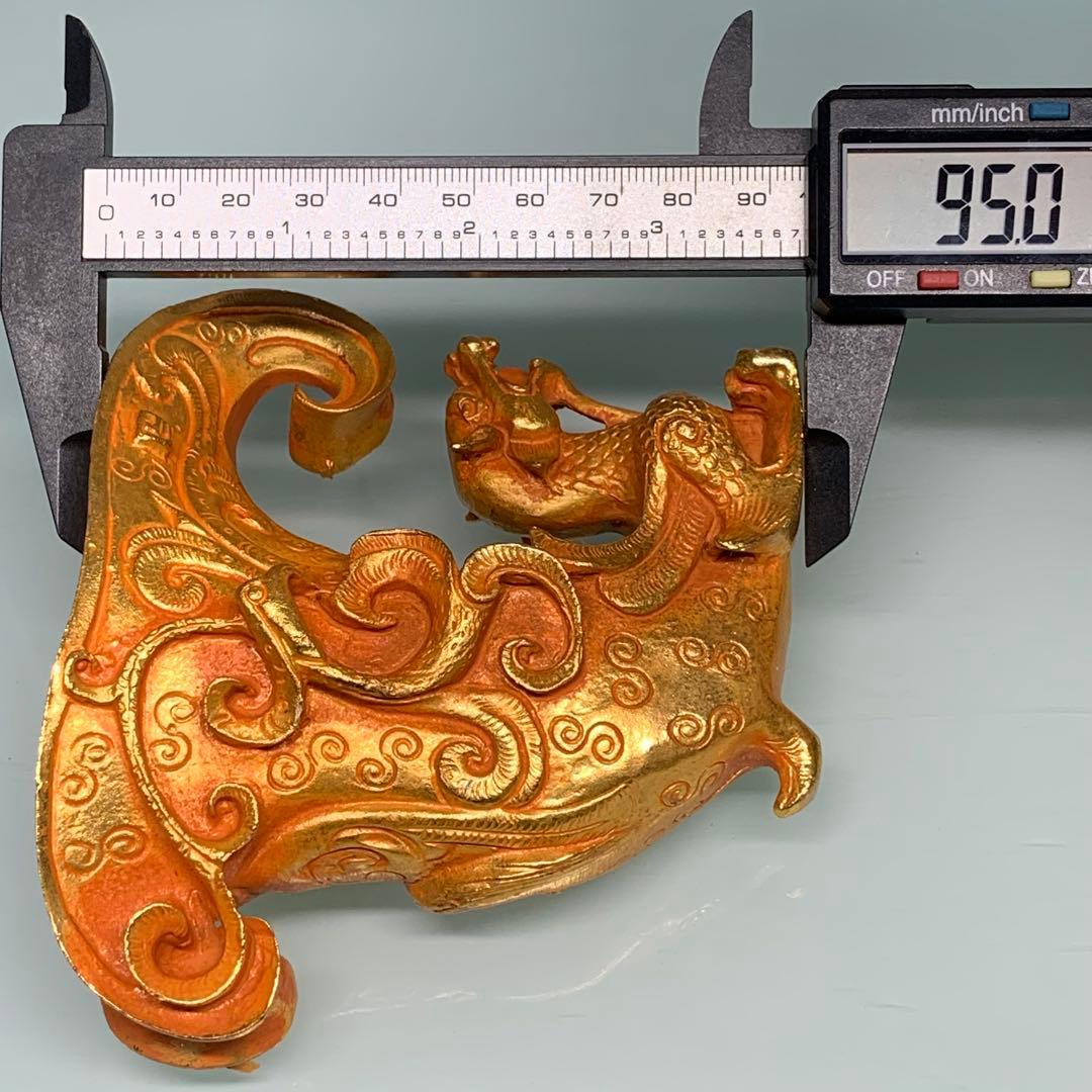 古代清代　文房具　古い金酒盃　置物時代物 中国古玩　縁起物 運勢UP インテリア