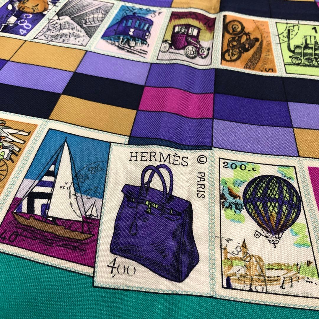 HERMES エルメス　カレ　スカーフ シルク　CORRESPONDANCE