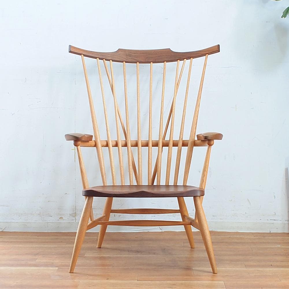 美品 高山ウッドワークス ウォールナット材×オーク材 パーソナルチェア 28万