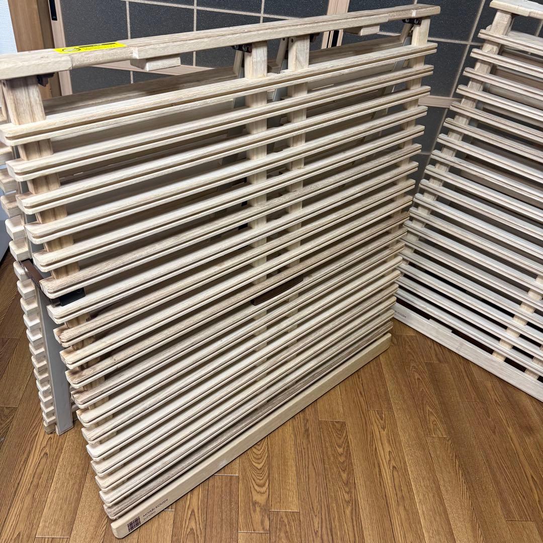 みやび格子 すのこベッド AiR RAISE エアライズ 2台　折りたたみ 桐
