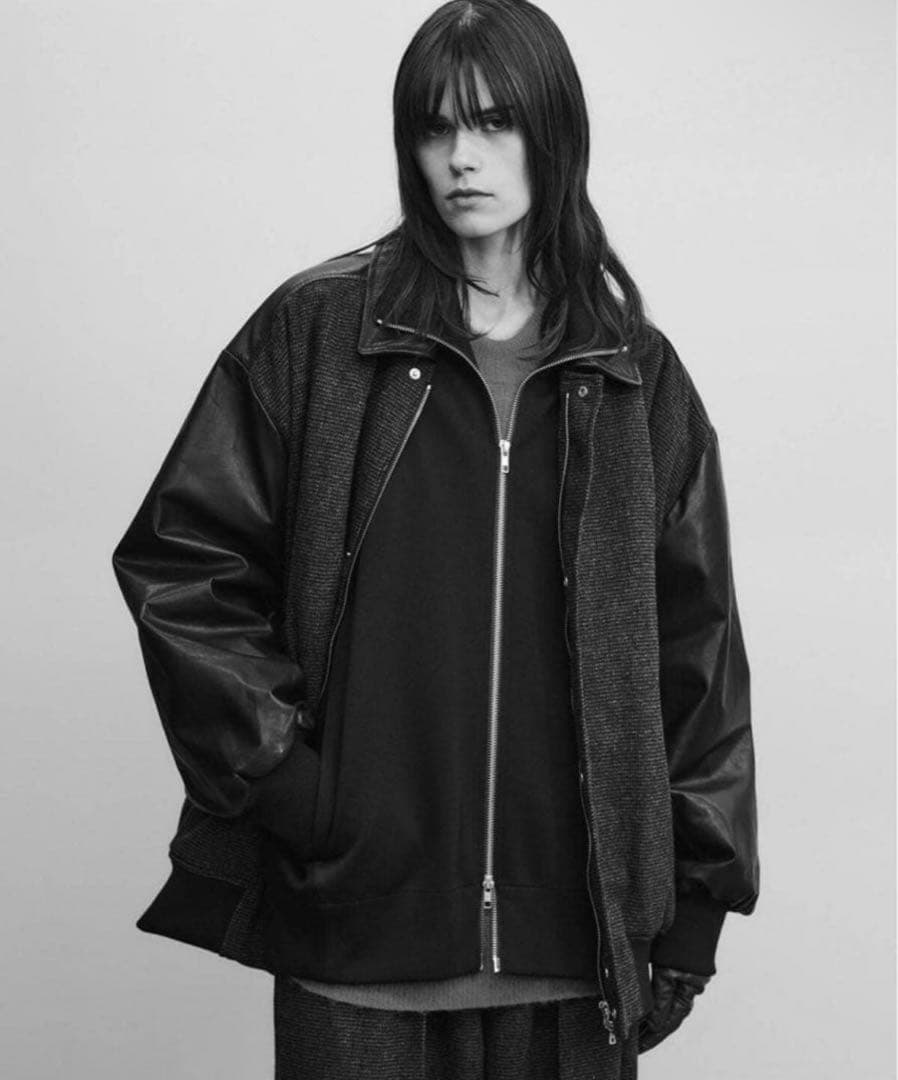 ジャケット・アウター stein Leather Combination Studium Jacket
