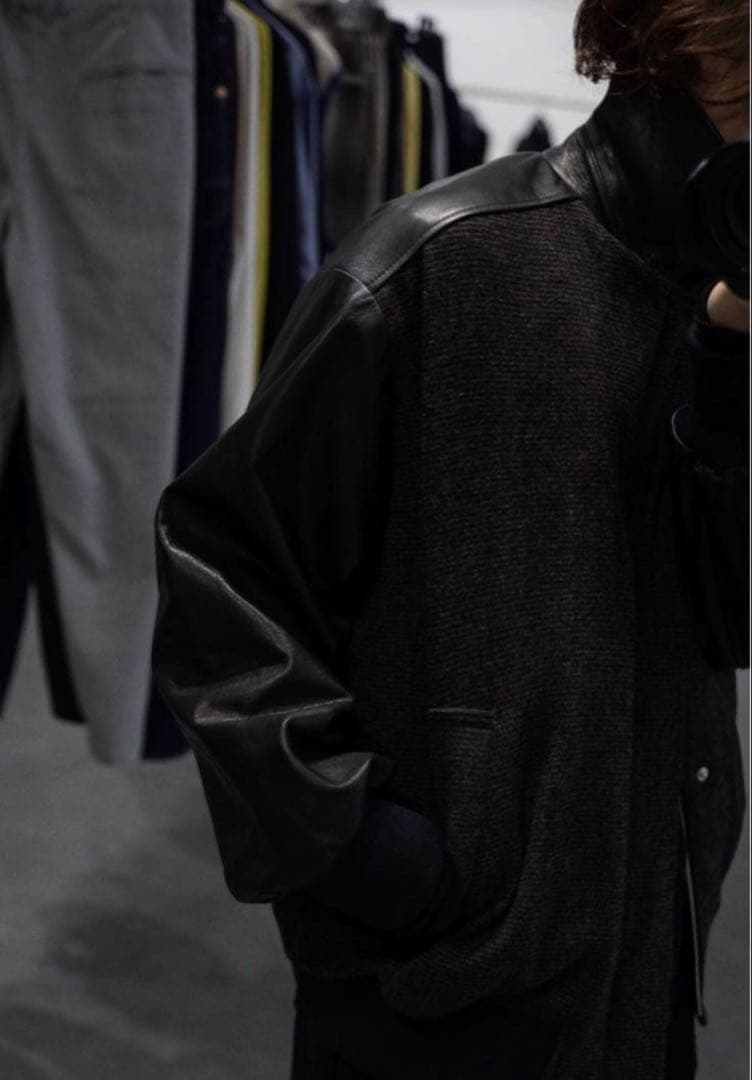 ジャケット・アウター stein Leather Combination Studium Jacket