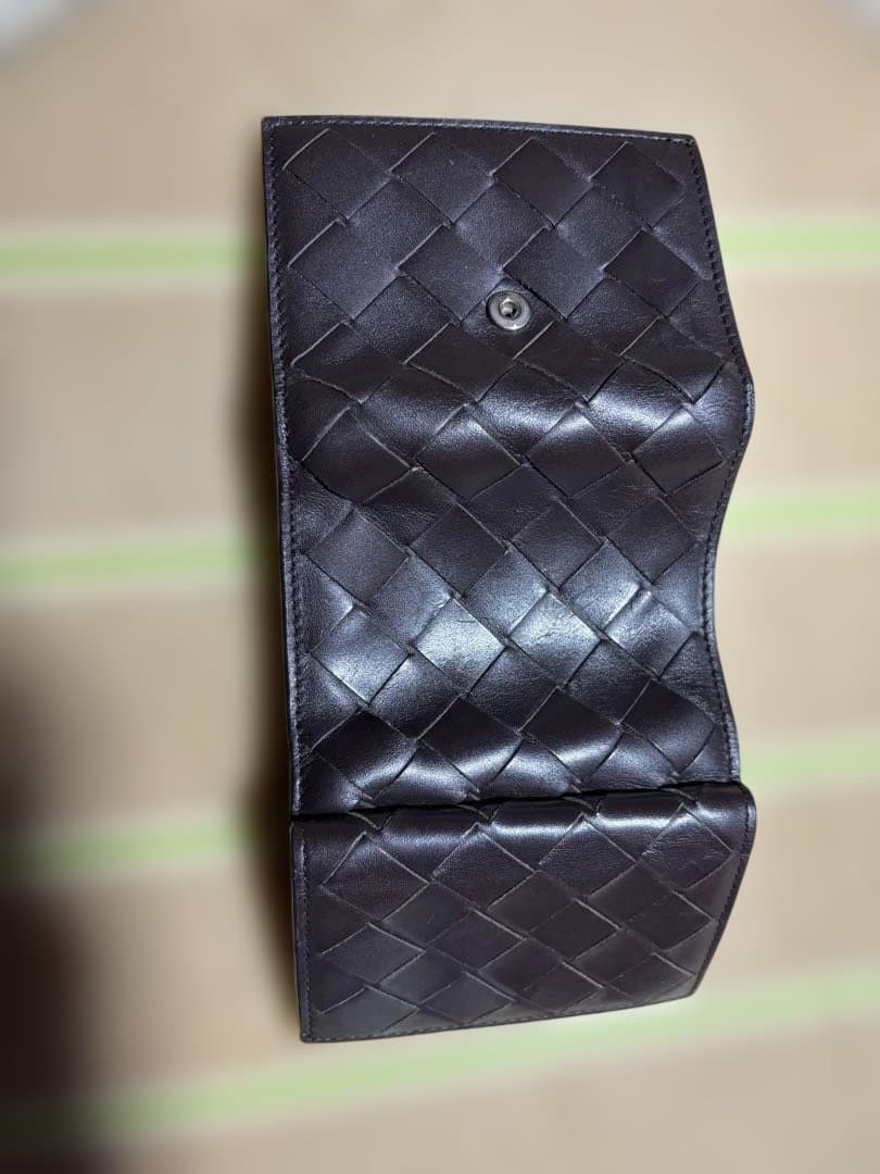 BOTTEGA VENETA 黒 三つ折り財布
