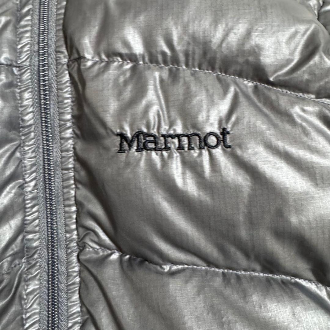00s Marmot puffy jacket S銀短丈y2kドローコード