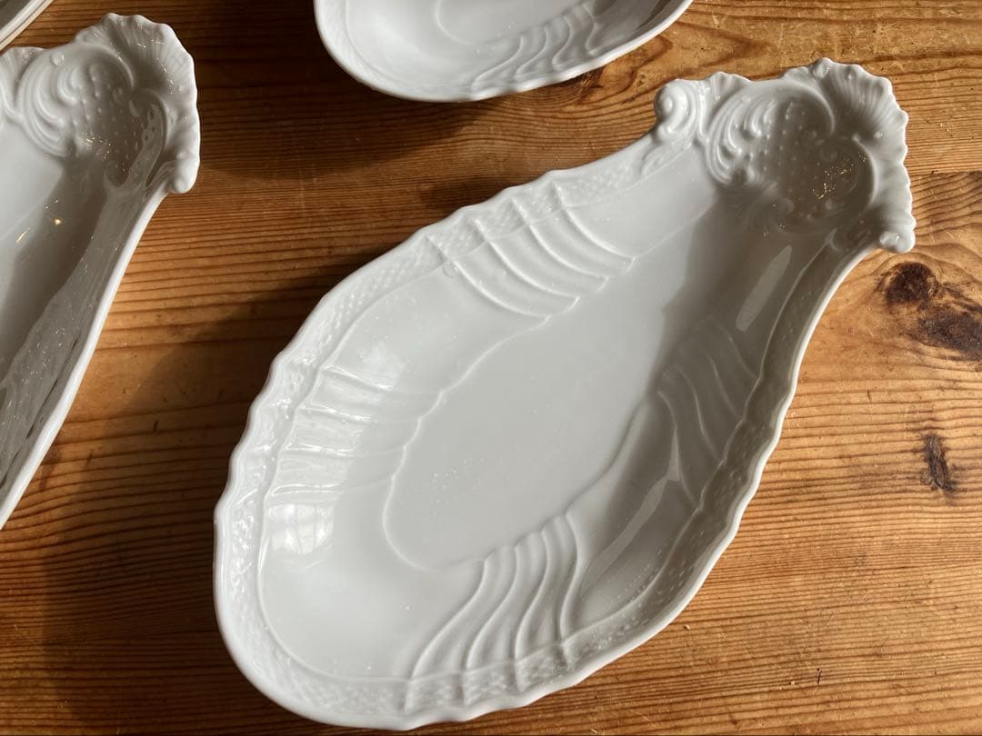 ジノリ　ベッキオホワイト　ピクルスディッシュ×4