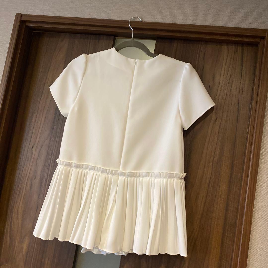 専用　BORDERS at BALCONY ツイルプリーツヘムブラウス　白　36