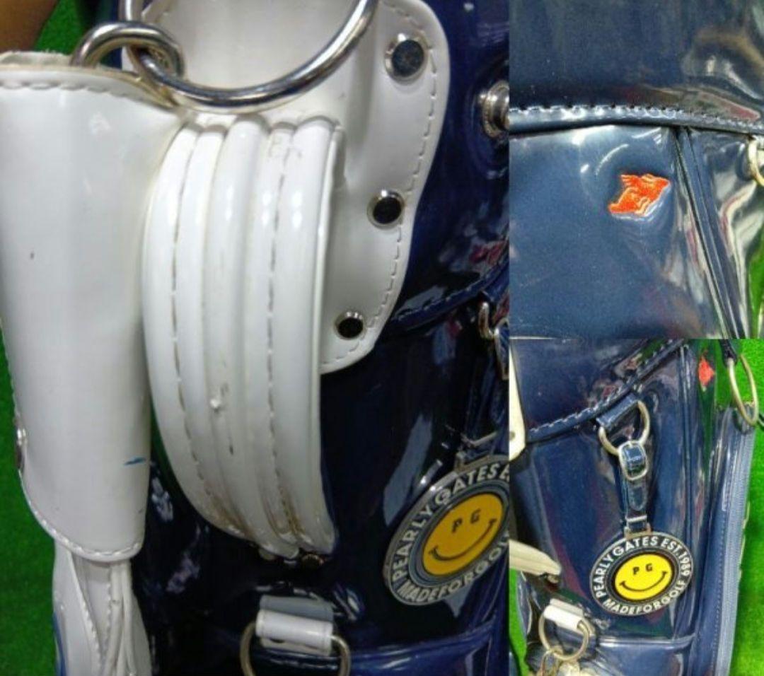 パーリーゲイツ 「超人気商品」 エナメル/キャディバッグ フードカバー付