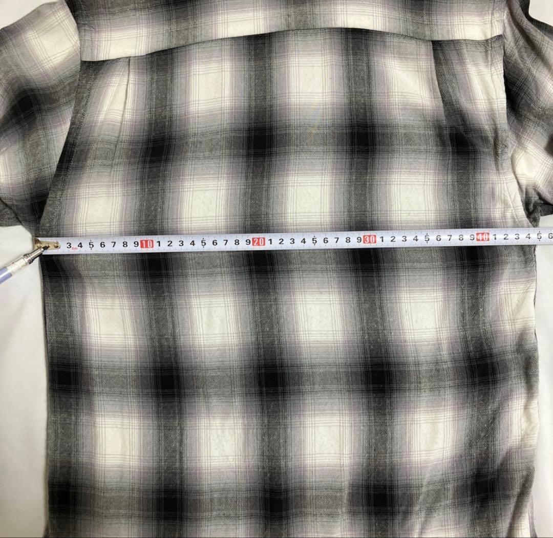 な*の様 タウンクラフト？　60s オンブレ レーヨン　シャツ　白黒