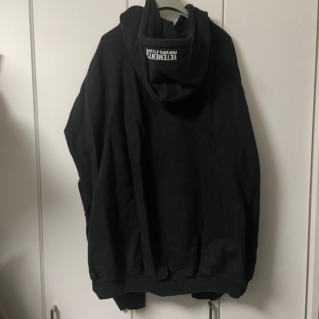 vetements ヴェトモン パーカー 16SS ロゴ 黒 S