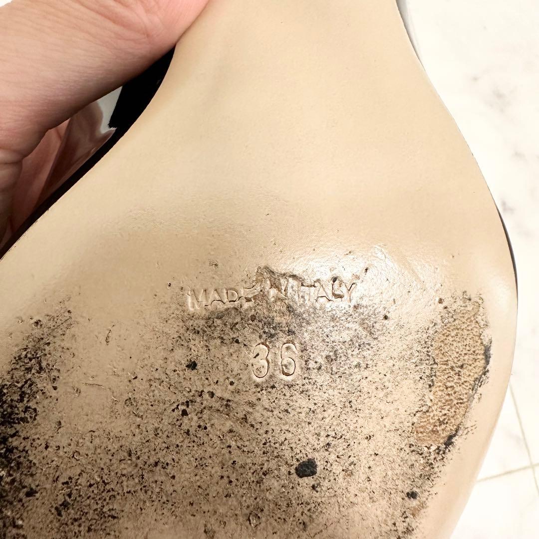 美品 MIUMIU パンプス 23cm 猫モチーフ クリスタル付　ブラック