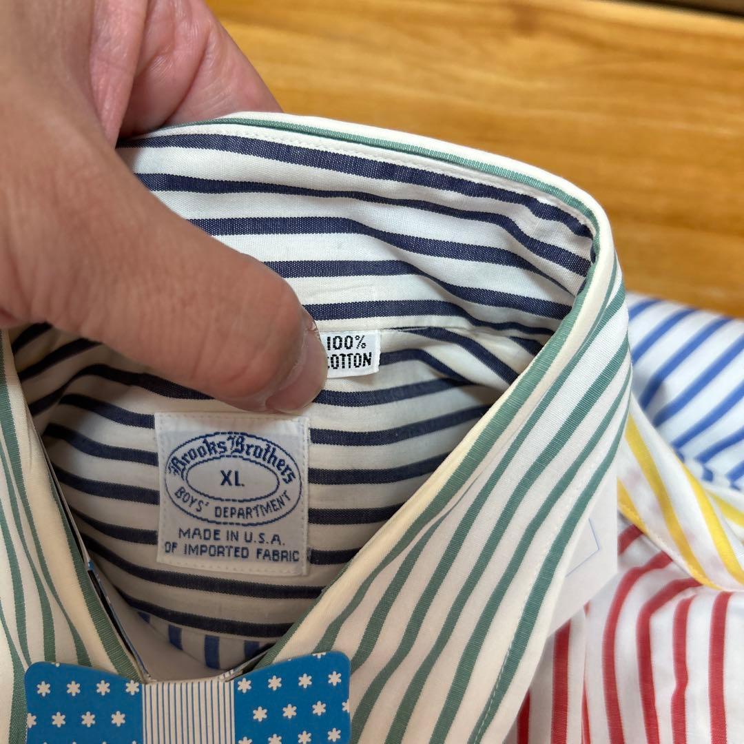 レア USA製 Brooks Brothers マルチカラー ストライプシャツ