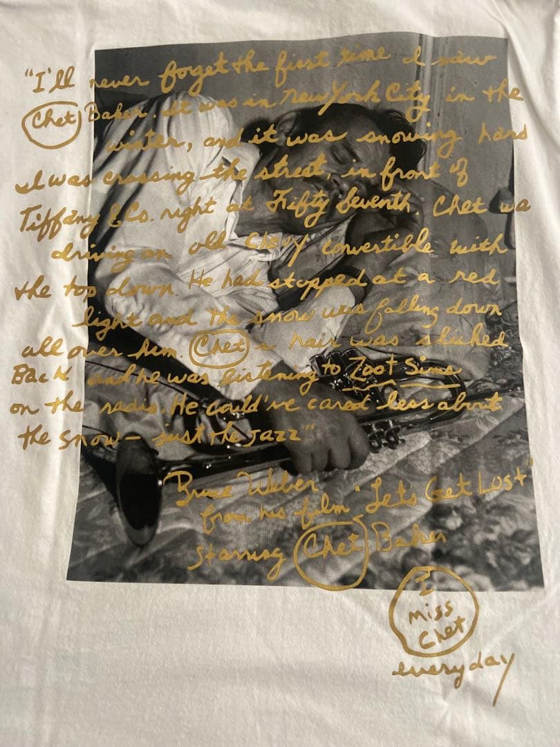 Bruce Weber チェットベイカー Tシャツ M ブルースウェーバー