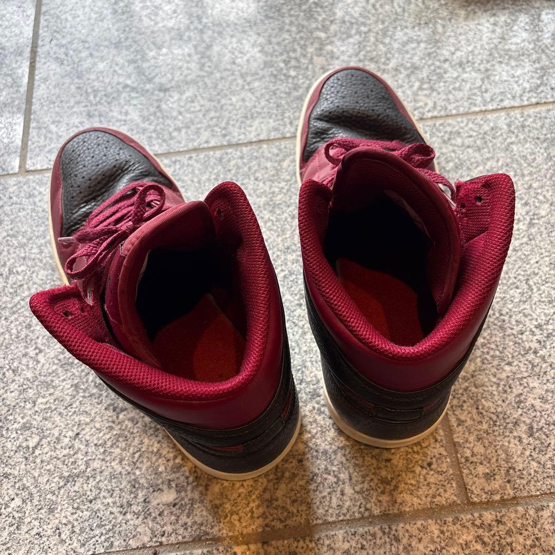 エアジョーダン ハイカット シューズ バーガンディ