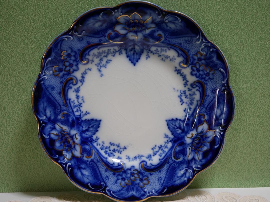 アンティークフロウブルー ジョンソンブラザーズ ARGYLE 貫入有り