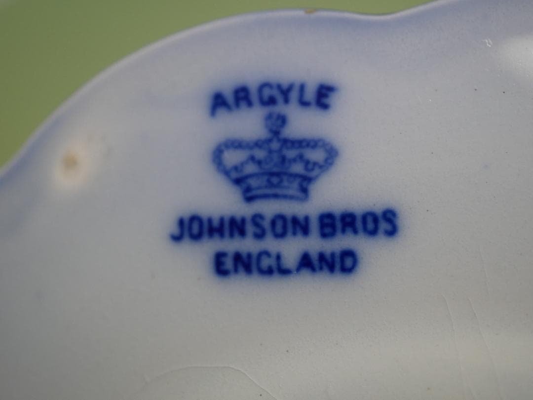 アンティークフロウブルー ジョンソンブラザーズ ARGYLE 貫入有り