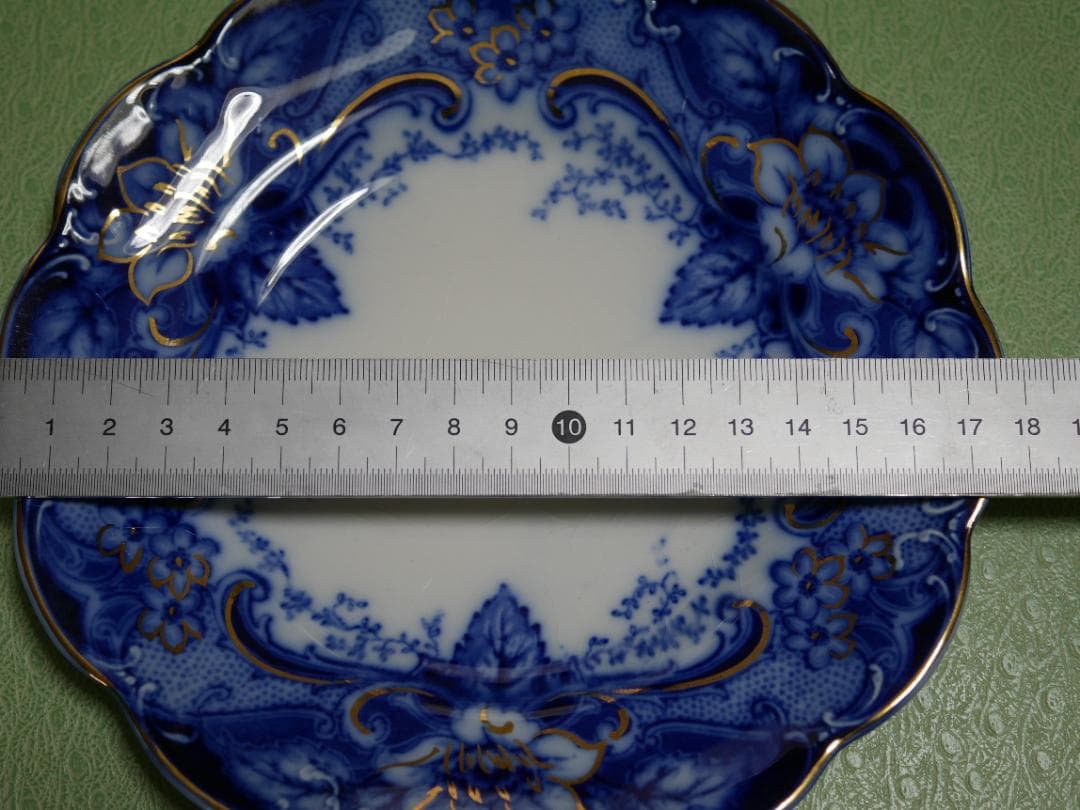 アンティークフロウブルー ジョンソンブラザーズ ARGYLE 貫入有り