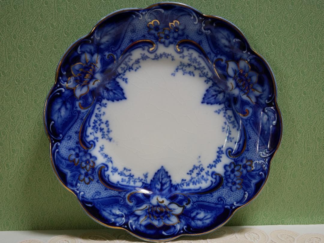 アンティークフロウブルー ジョンソンブラザーズ ARGYLE 貫入有り