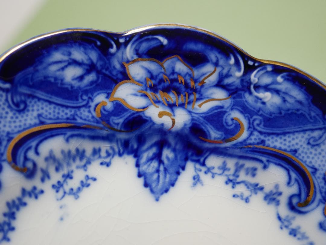 アンティークフロウブルー ジョンソンブラザーズ ARGYLE 貫入有り