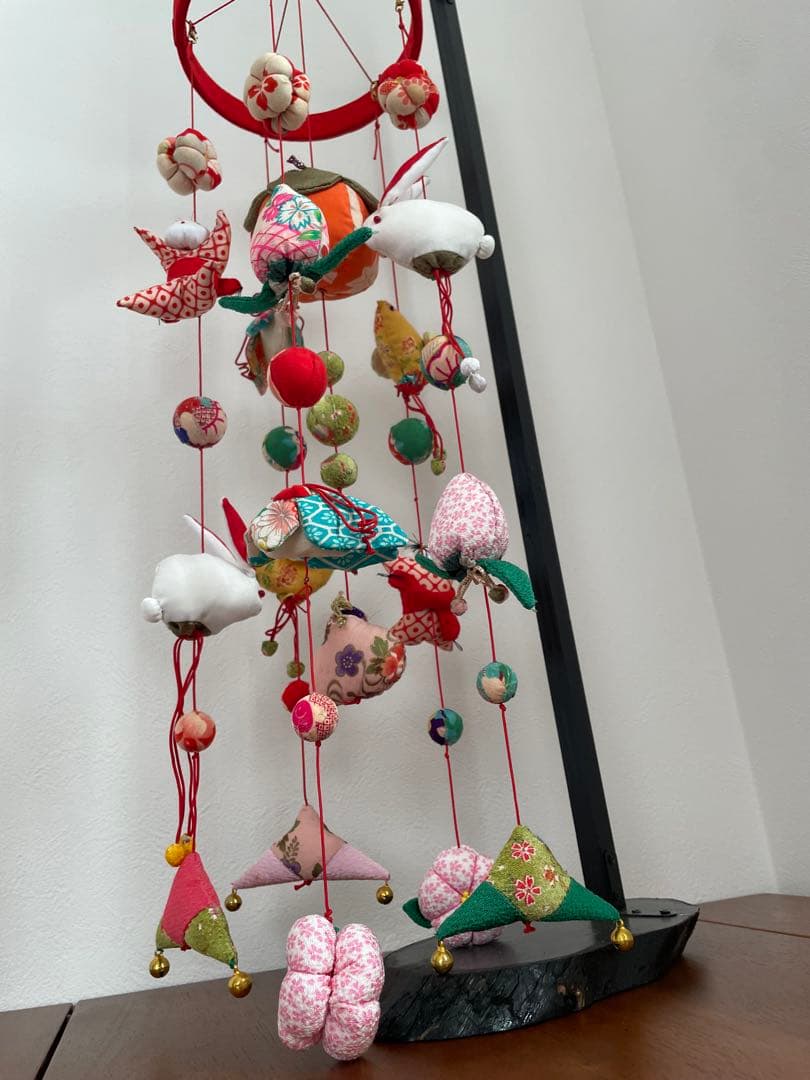 手作り品　吊るしびな　台付　金魚おまけあり