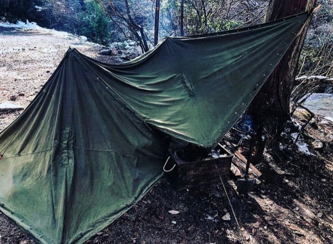 【軍幕屋】希少★ノルウェー軍テント★軍余剰品★ポール8本付属★4枚組