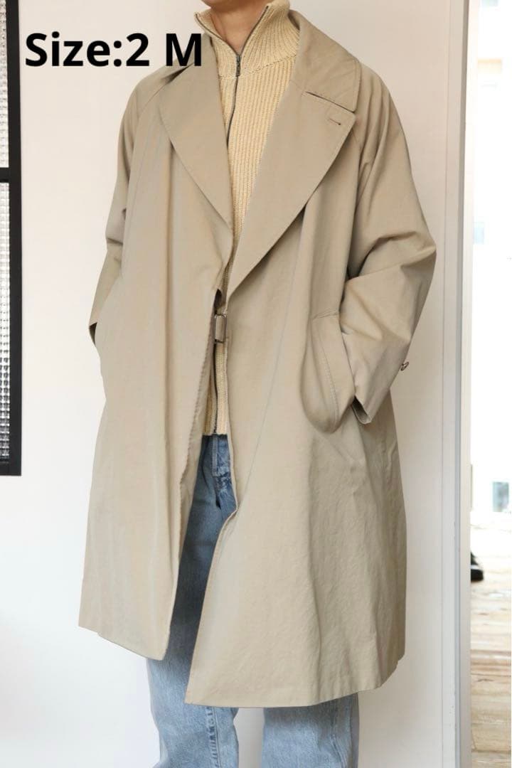 COMOLI 21SS ウォッシュドタイロッケンコート SIZE 2