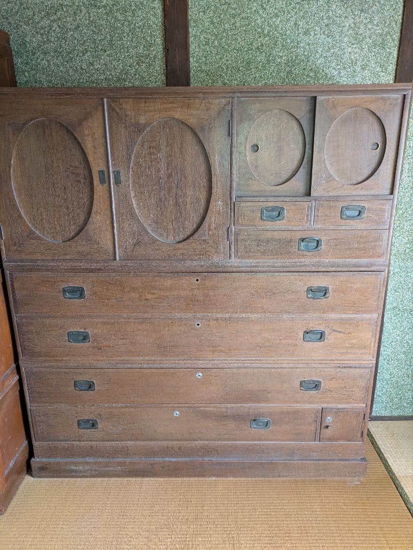 昭和?レトロ　木製和風タンス 引き出し付き