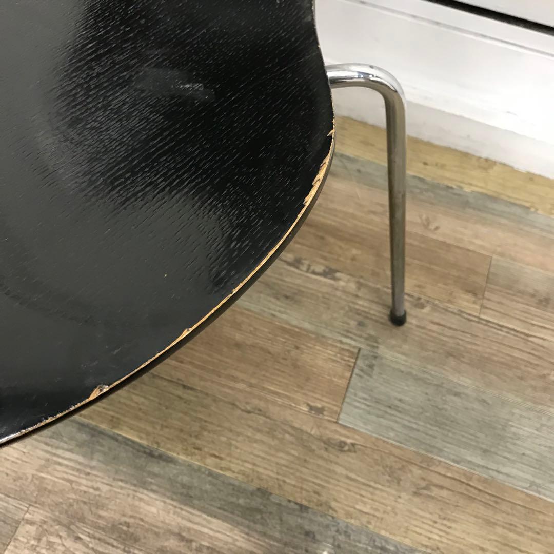 【訳あり・傷多数】 FRITZ HANSEN　セブンチェア　ブラック系 ①