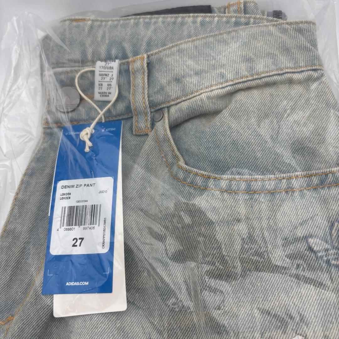 【adidas】デニムパンツ JX9210 denim zip pant 27