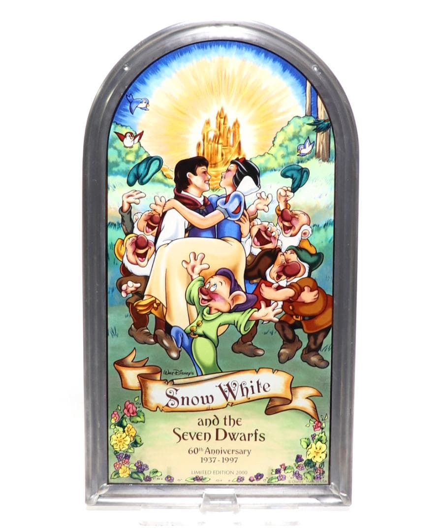 白雪姫と七人のこびと 60周年限定 ディズニー公式 ヴィンテージ ステンドグラス
